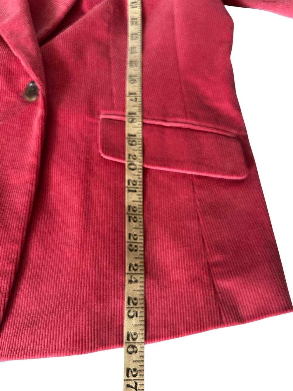 Talbots Petite Pink Cotton Corduroy Double Breasted Blazer 14P - Picture 12 of 14